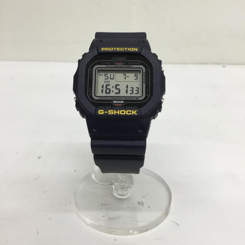 ジーショック G-SHOCK 腕時計 デジタル DW-5600BE BEAMS ビームス 別注 1st モデル ロゴ、文字 紺 / ネイビー / メンズ USED 古着 中古 10093697