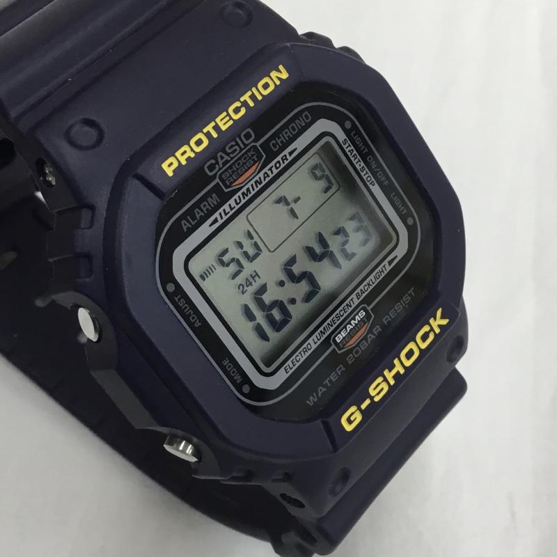 ジーショック G-SHOCK 腕時計 デジタル DW-5600BE BEAMS ビームス 別注 1st モデル ロゴ、文字 紺 / ネイビー / メンズ USED 古着 中古 10093697