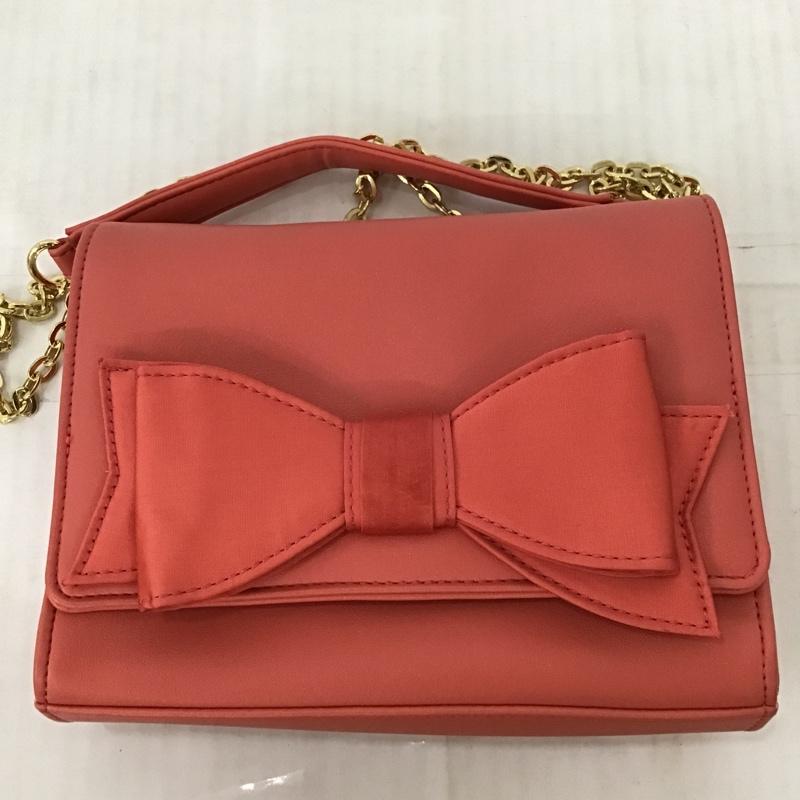 フェルゥ Feroux ショルダーバッグ ショルダーバッグ リボン チェーンベルト 無地 桃 / ピンク / レディース USED 古着 中古 10093704