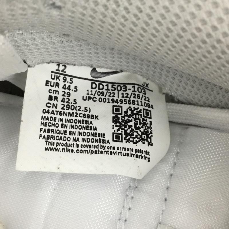 ナイキ NIKE スニーカー スニーカー DD1503 103 DUNK LOW 29cm 箱有 29.0cm ロゴ、文字 白 / ホワイト / X 灰 / グレー / メンズ USED 古着 中古 10093717