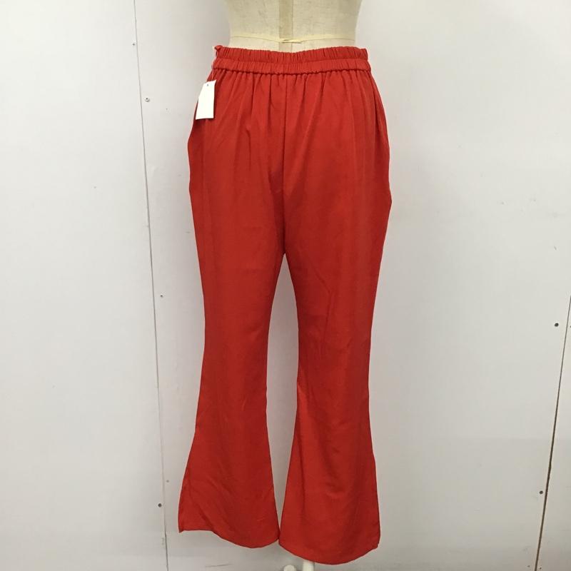 フォルクシー forksy. ボトムス ボトムス 30175A334 フレアパンツ 裾スリット M 無地 赤 / レッド / レディース USED 古着 中古 10093726