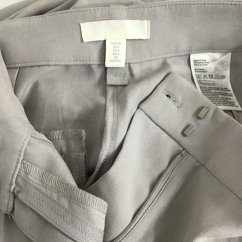 ヘンネスアンドモーリッツ H&M パンツ スラックス ワイドパンツ タック入り 38 無地 灰 / グレー / レディース USED 古着 中古 10093742