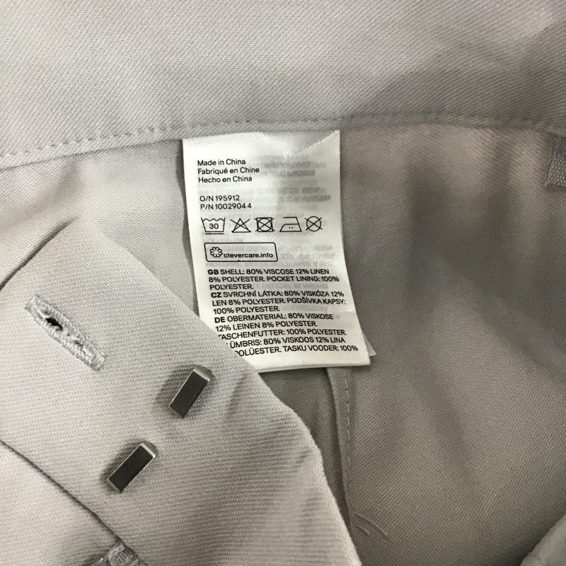ヘンネスアンドモーリッツ H&M パンツ スラックス ワイドパンツ タック入り 38 無地 灰 / グレー / レディース USED 古着 中古 10093742
