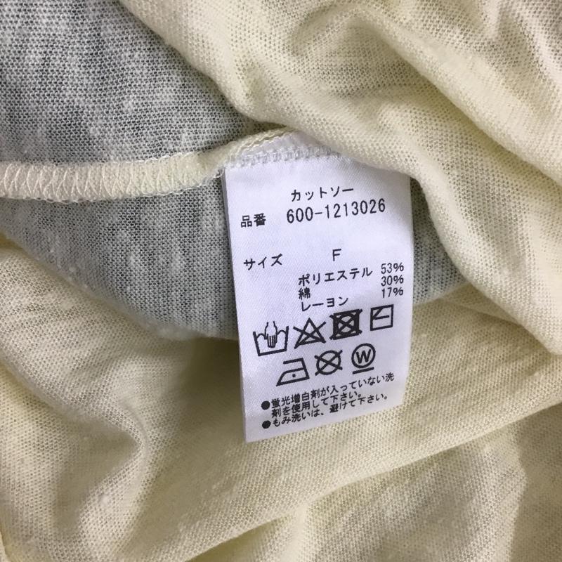 ローズバッド ROSE BUD カットソー 半袖 600-1213026 シアー ラグランT FREE ロゴ、文字 緑 / グリーン / X 黄 / イエロー /  レディース USED 古着 中古 10093744