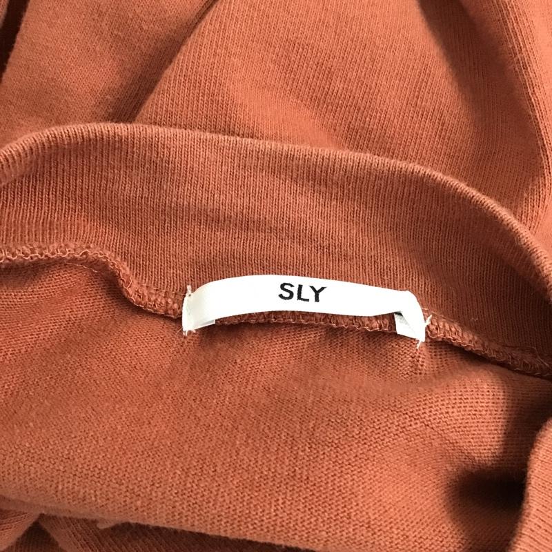 スライ SLY ワンピース ミニスカート 030AAK83-1330 モックネック コルセット付き 長袖 2 無地 橙 / オレンジ / レディース USED 古着 中古 10093747