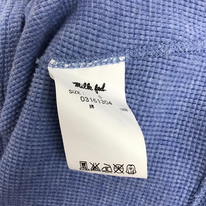 ミルクフェド MILKFED. カットソー 長袖 03161304 ワッフル S 無地 水色 / ライトブルー /  レディース USED 古着 中古 10093759