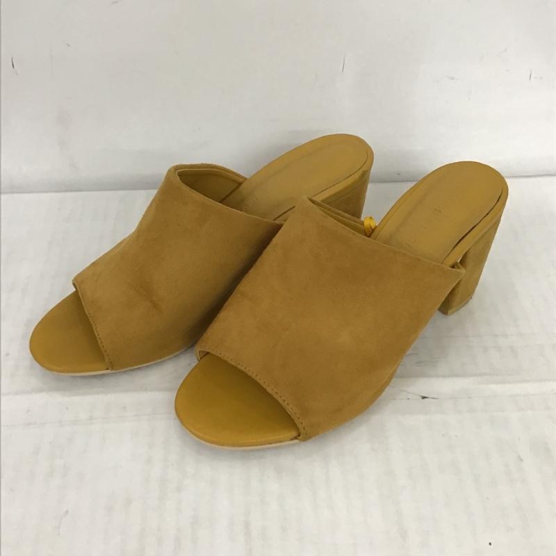 アズールバイマウジー AZUL BY MOUSSY ミュール ミュール 太ヒール L 無地 マスタード / マスタード / レディース USED 古着 中古 10093804