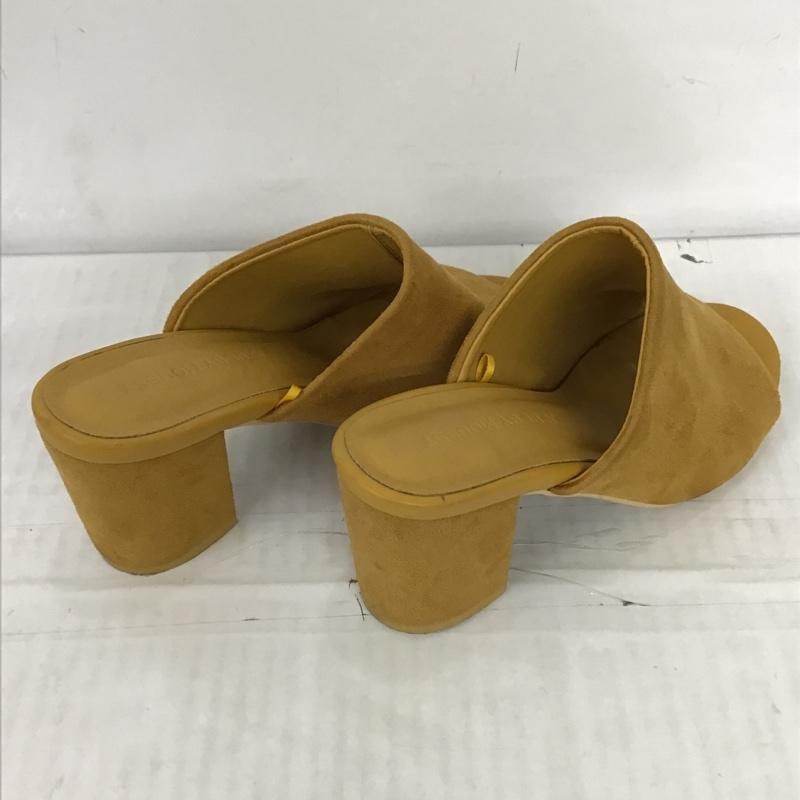 アズールバイマウジー AZUL BY MOUSSY ミュール ミュール 太ヒール L 無地 マスタード / マスタード / レディース USED 古着 中古 10093804