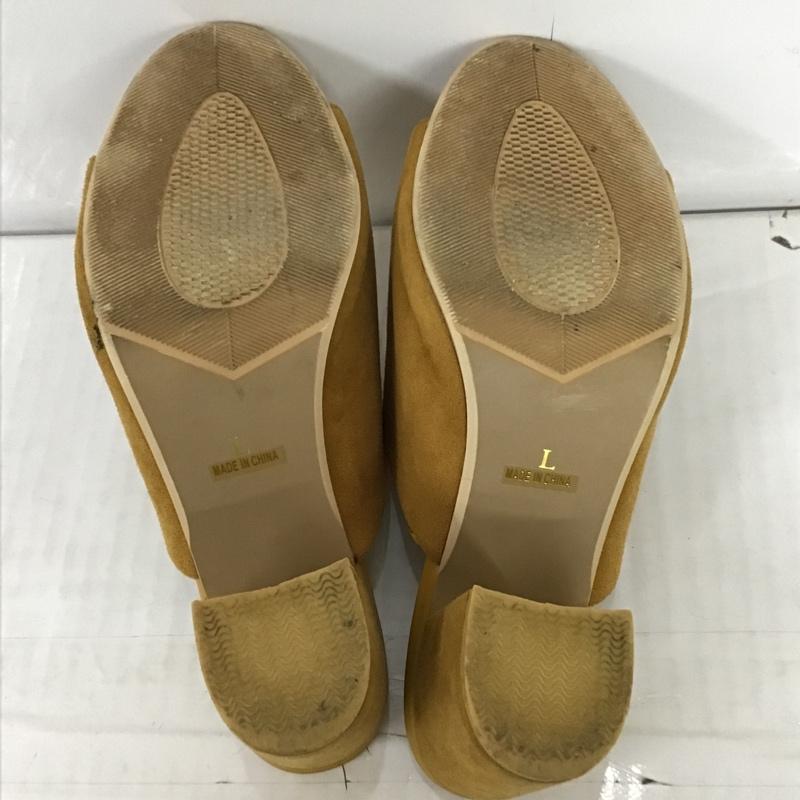 アズールバイマウジー AZUL BY MOUSSY ミュール ミュール 太ヒール L 無地 マスタード / マスタード / レディース USED 古着 中古 10093804