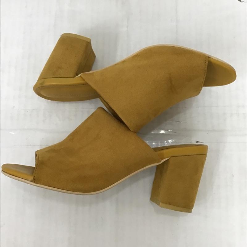 アズールバイマウジー AZUL BY MOUSSY ミュール ミュール 太ヒール L 無地 マスタード / マスタード / レディース USED 古着 中古 10093804