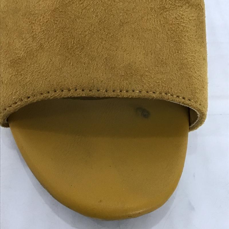アズールバイマウジー AZUL BY MOUSSY ミュール ミュール 太ヒール L 無地 マスタード / マスタード / レディース USED 古着 中古 10093804