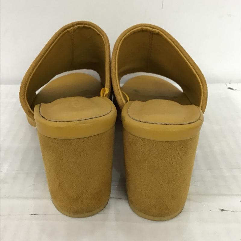 アズールバイマウジー AZUL BY MOUSSY ミュール ミュール 太ヒール L 無地 マスタード / マスタード / レディース USED 古着 中古 10093804
