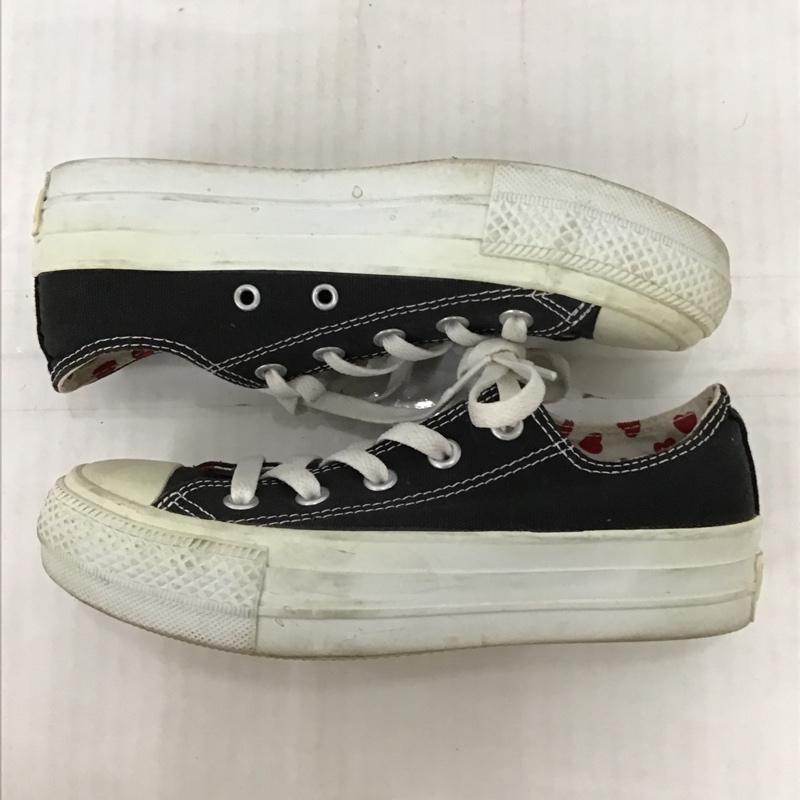 コンバース CONVERSE スニーカー スニーカー 5CJ906 オールスターPLTS フルハーツ OX 22.5cm ハート 22.5cm ロゴ、文字 黒 / ブラック / レディース USED 古着 中古 10093806