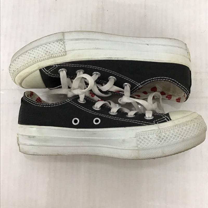 コンバース CONVERSE スニーカー スニーカー 5CJ906 オールスターPLTS フルハーツ OX 22.5cm ハート 22.5cm ロゴ、文字 黒 / ブラック / レディース USED 古着 中古 10093806