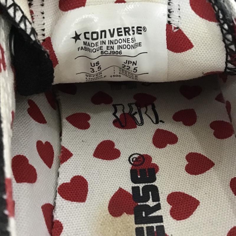 コンバース CONVERSE スニーカー スニーカー 5CJ906 オールスターPLTS フルハーツ OX 22.5cm ハート 22.5cm ロゴ、文字 黒 / ブラック / レディース USED 古着 中古 10093806