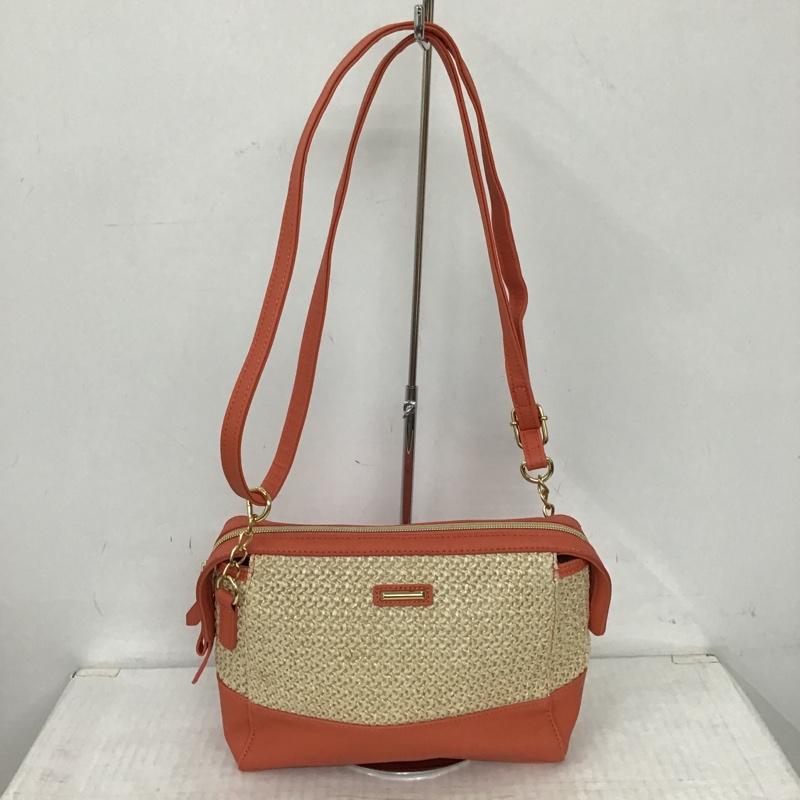 グローブ grove ショルダーバッグ ショルダーバッグ 769-04091 メタルバー付きショルダーバッグ 無地 ベージュ / ベージュ / X 橙 / オレンジ / レディース USED 古着 中古 10093816