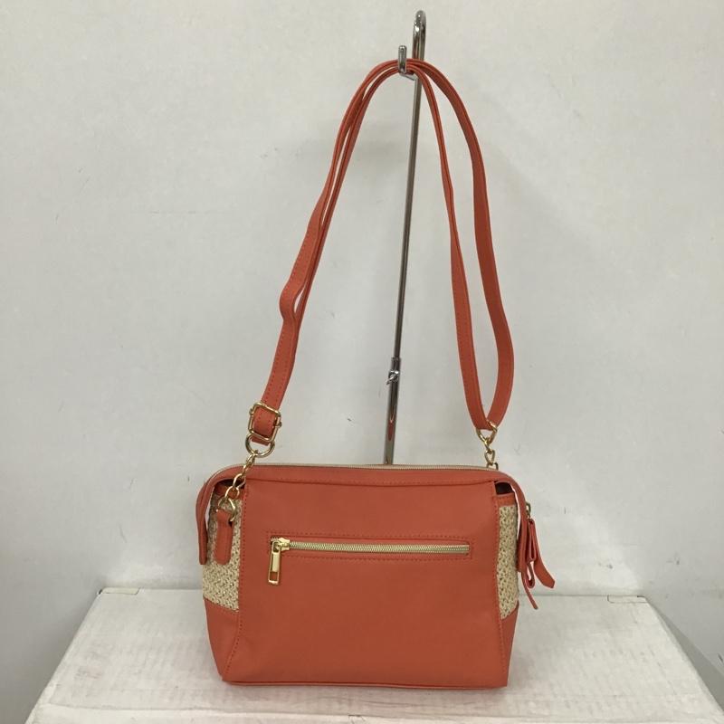 グローブ grove ショルダーバッグ ショルダーバッグ 769-04091 メタルバー付きショルダーバッグ 無地 ベージュ / ベージュ / X 橙 / オレンジ / レディース USED 古着 中古 10093816