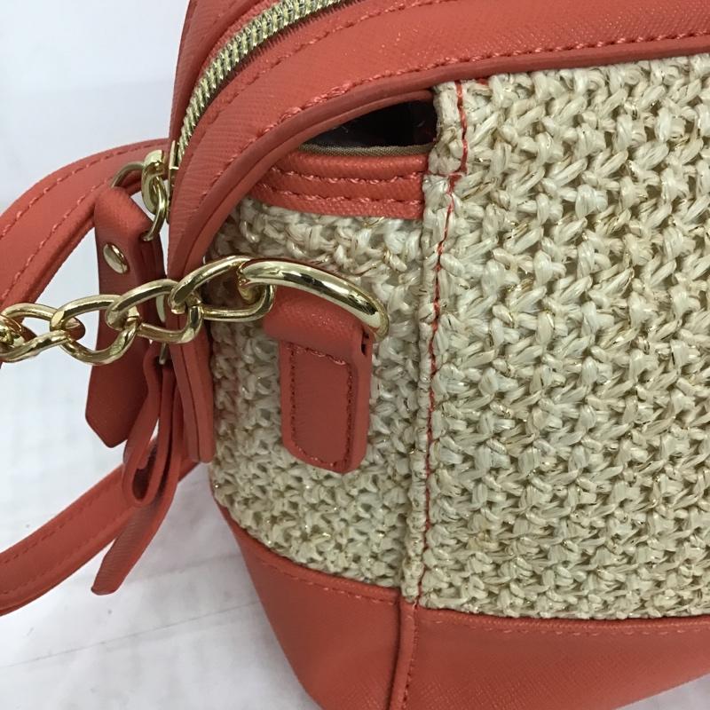 グローブ grove ショルダーバッグ ショルダーバッグ 769-04091 メタルバー付きショルダーバッグ 無地 ベージュ / ベージュ / X 橙 / オレンジ / レディース USED 古着 中古 10093816
