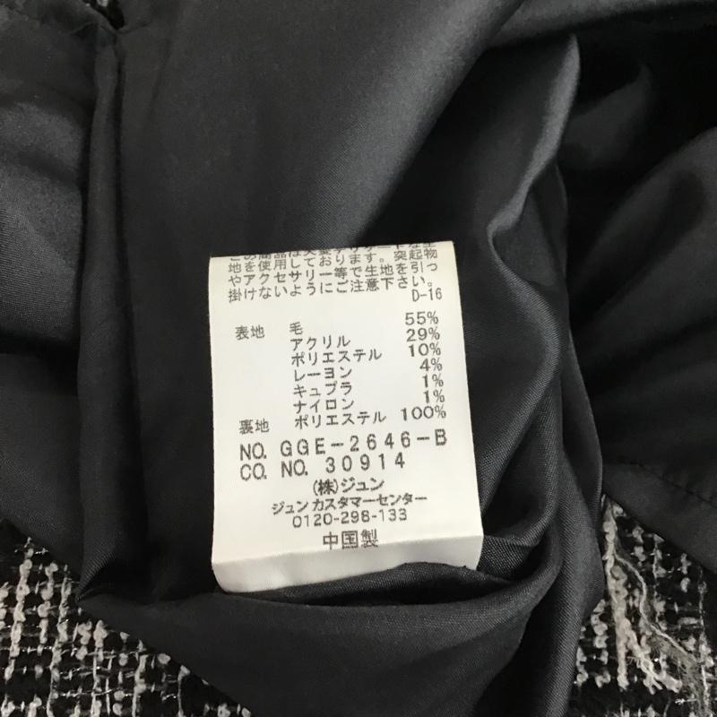 ロペ ROPE' ワンピース ひざ丈スカート 長袖ワンピース 総柄ワンピース バックスリットワンピース 36 総柄 白 / ホワイト / X 黒 / ブラック / レディース USED 古着 中古 10093862