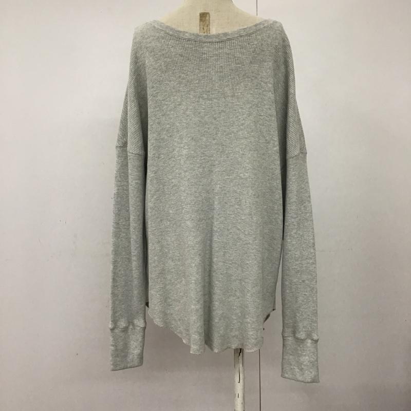 グリーンレーベルリラクシング green label relaxing カットソー 長袖 3627-199-0201 SC ドットボタン ワッフル カーディガン 2WAY 無地 灰 / グレー / レディース USED 古着 中古 10093881