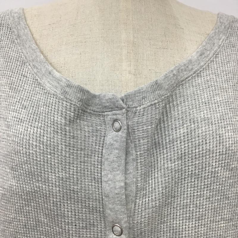 グリーンレーベルリラクシング green label relaxing カットソー 長袖 3627-199-0201 SC ドットボタン ワッフル カーディガン 2WAY 無地 灰 / グレー / レディース USED 古着 中古 10093881