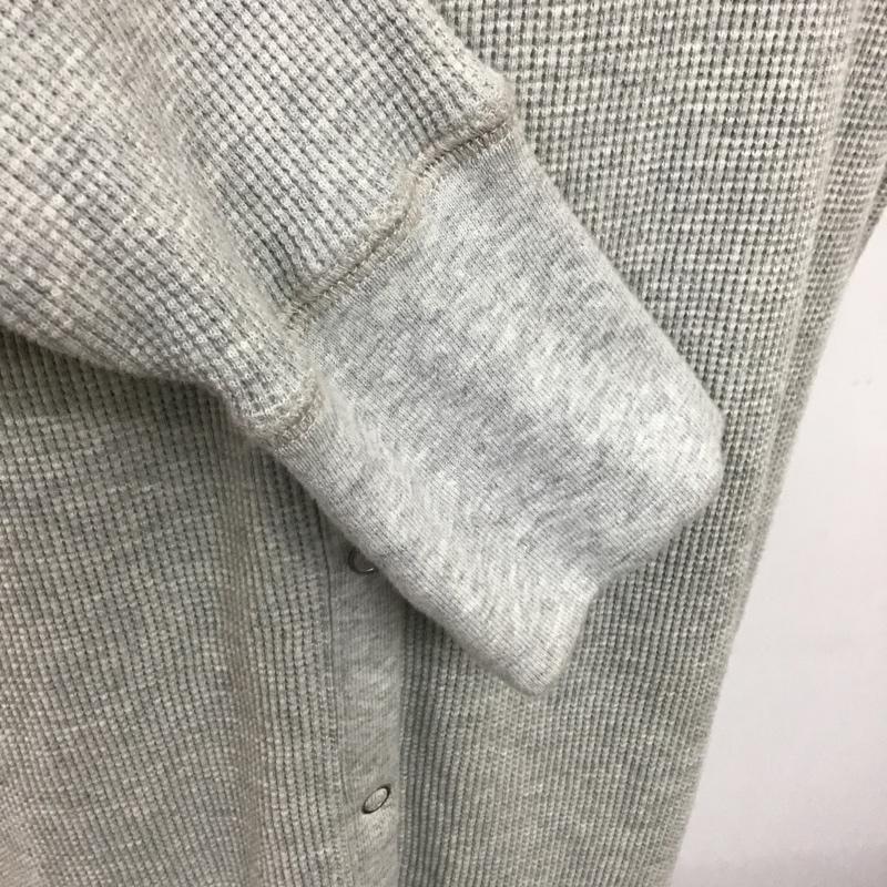 グリーンレーベルリラクシング green label relaxing カットソー 長袖 3627-199-0201 SC ドットボタン ワッフル カーディガン 2WAY 無地 灰 / グレー / レディース USED 古着 中古 10093881