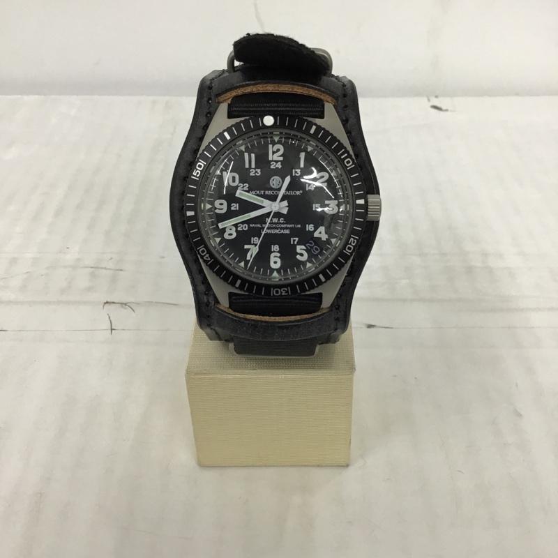 マウトリーコンテーラー MOUT RECON TAILOR 腕時計 アナログ(クォーツ式) MRG-005 ミリタリーウォッチ N.W.C × LOWERCASE × MOUT WATCH ロゴ、文字 黒 / ブラック / メンズ USED 古着 中古 10093929