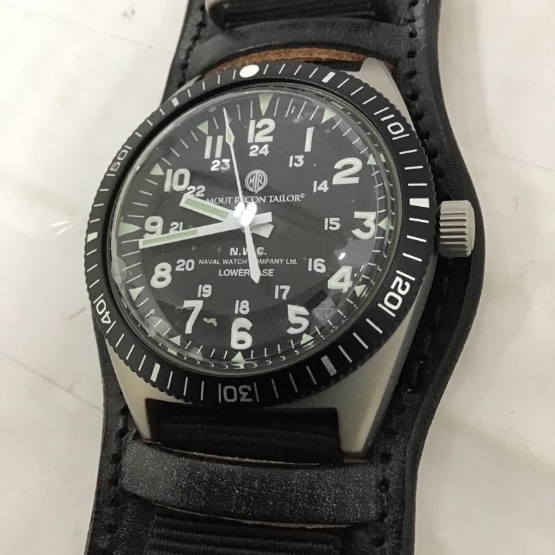 マウトリーコンテーラー MOUT RECON TAILOR 腕時計 アナログ(クォーツ式) MRG-005 ミリタリーウォッチ N.W.C × LOWERCASE × MOUT WATCH ロゴ、文字 黒 / ブラック / メンズ USED 古着 中古 10093929