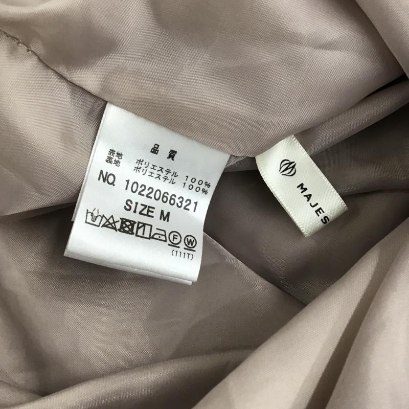 マジェスティックレゴン MAJESTIC LEGON ワンピース ロングスカート ロングキャミワンピース サテン調 裾スリット ノースリーブワンピース M 無地 灰 / グレー / レディース USED 古着 中古 10093962