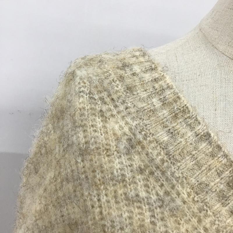 ムルーア MURUA ニット、セーター 長袖 012062601501-01 長袖ニットセーターVネック カットアウト オーバーサイズ FREE 無地 茶 / ブラウン / レディース USED 古着 中古 10093972
