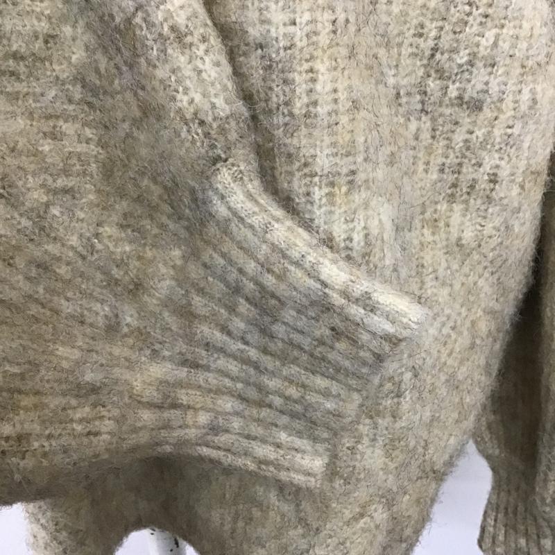 ムルーア MURUA ニット、セーター 長袖 012062601501-01 長袖ニットセーターVネック カットアウト オーバーサイズ FREE 無地 茶 / ブラウン / レディース USED 古着 中古 10093972