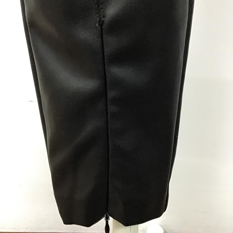 ザラ ZARA ボトムス ボトムス フェイクレザーパンツ ストレッチ スキニーパンツ 裾ジップパンツ S 無地 黒 / ブラック / レディース USED 古着 中古 10093979