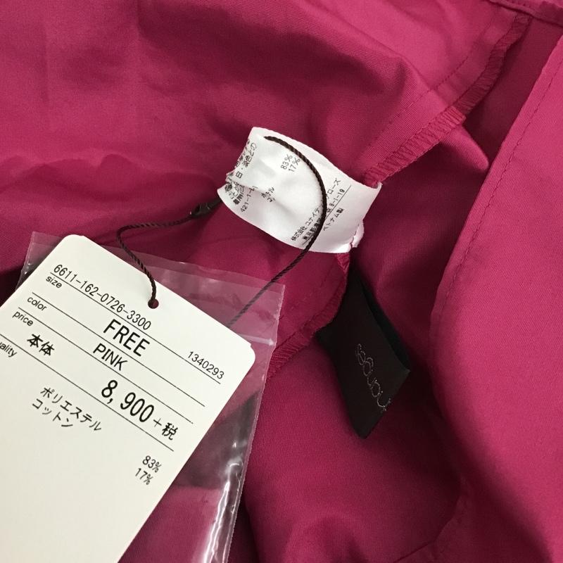 ジュエルチェンジズ Jewel Changes カットソー 七分袖 6611-162-0726 七分丈カットソー 袖スリット Vネックカットソー FREE 無地 桃 / ピンク /  レディース USED 古着 中古 10093991