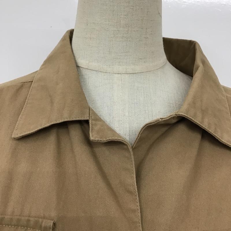 アルシーヴ archives シャツワンピース 長袖 5362 ロング丈 M 無地 茶 / ブラウン / レディース USED 古着 中古 10093997