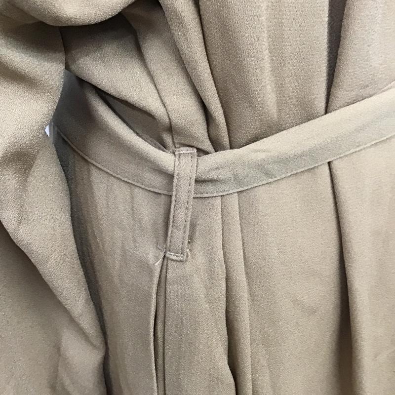 グローバルワーク GLOBAL WORK ワンピース ロングスカート GW717503TS ノーカラー シャツワンピース L 無地 キャメル / キャメル / レディース USED 古着 中古 10093998