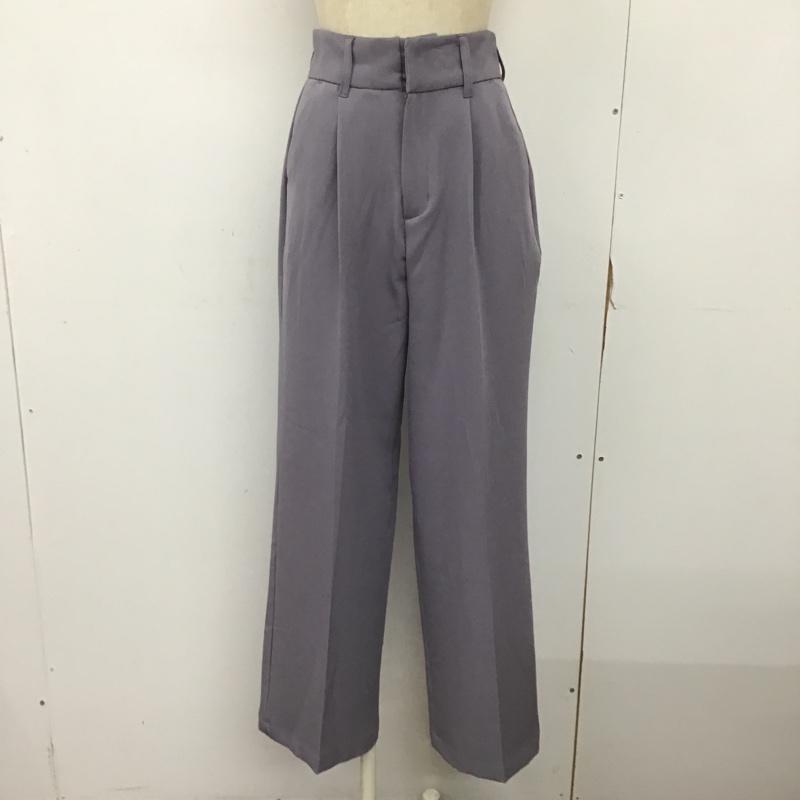 フォルクシー forksy. パンツ スラックス F0pt684 タック入り L 無地 紫 / パープル / レディース USED 古着 中古 10094010