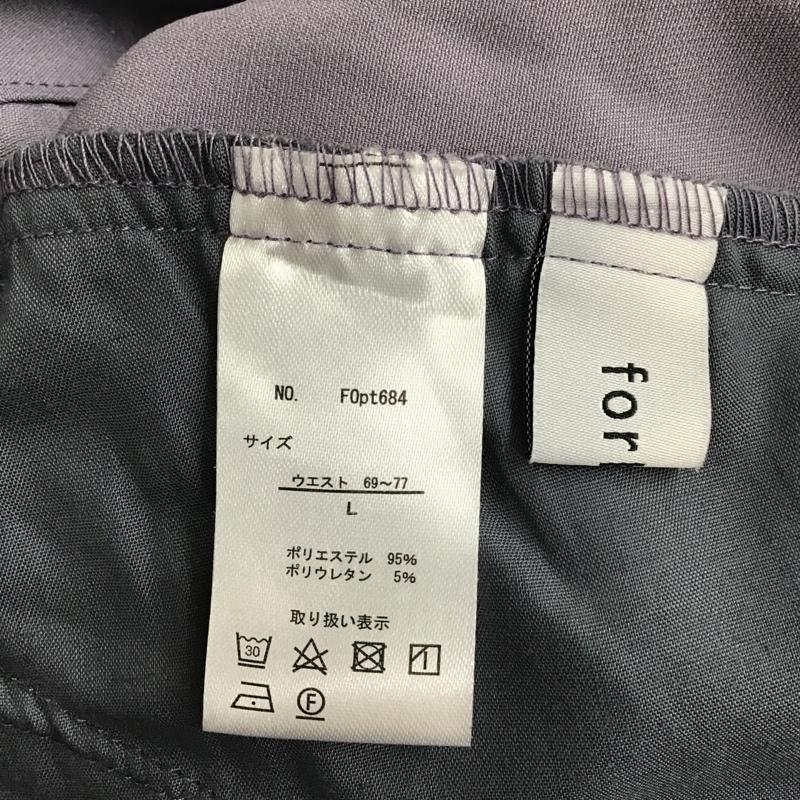 フォルクシー forksy. パンツ スラックス F0pt684 タック入り L 無地 紫 / パープル / レディース USED 古着 中古 10094010