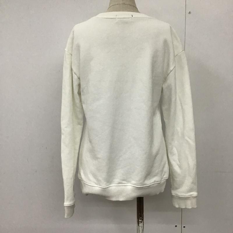 ポロバイラルフローレン Polo by RALPH LAUREN トレーナー 長袖 スウェット プリントトレーナー リブ M プリント 白 / ホワイト / レディース USED 古着 中古 10094018