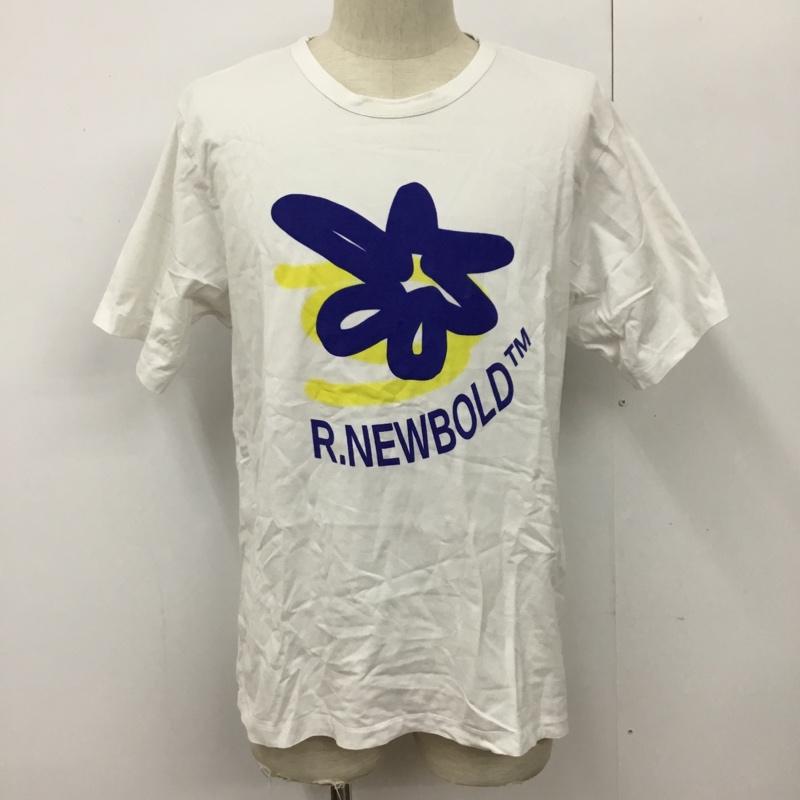 アール・ニューボールド R.NEWBOLD Tシャツ 半袖 プリントTシャツ 半袖カットソー XL 花柄 X プリント 白 / ホワイト / メンズ USED 古着 中古 10094035