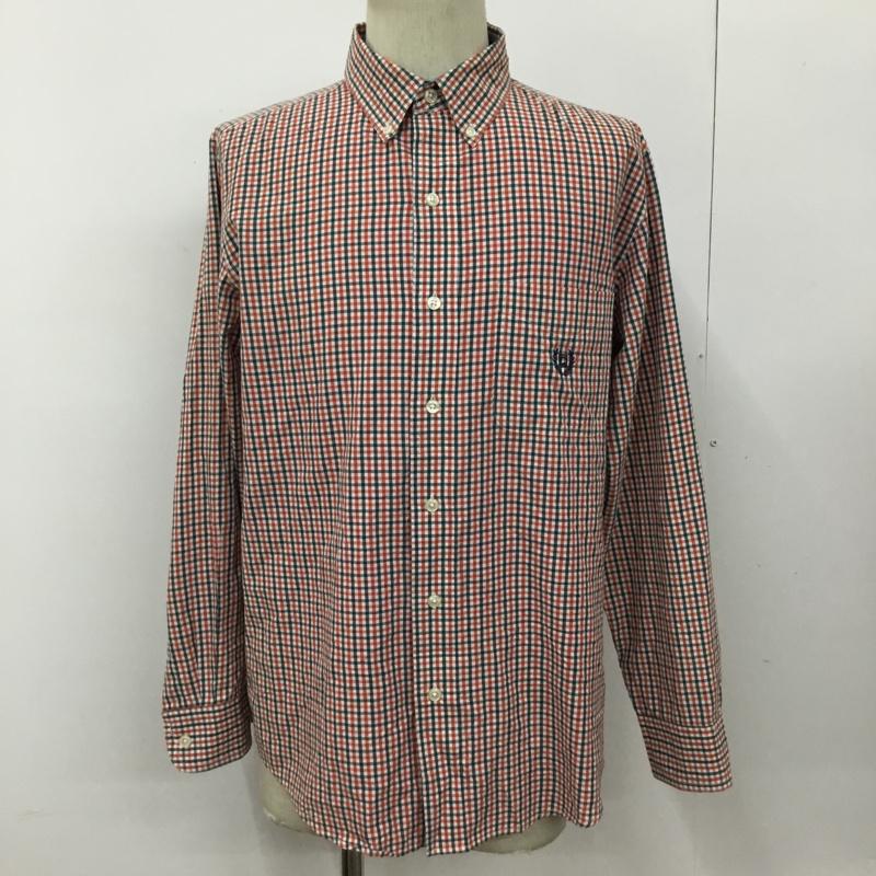 チャップス CHAPS シャツ、ブラウス 長袖 ギンガムチェックシャツ ボタンダウンシャツ 長袖シャツ M ワンポイント X 刺繍 マルチカラー / マルチカラー / メンズ USED 古着 中古 10094036