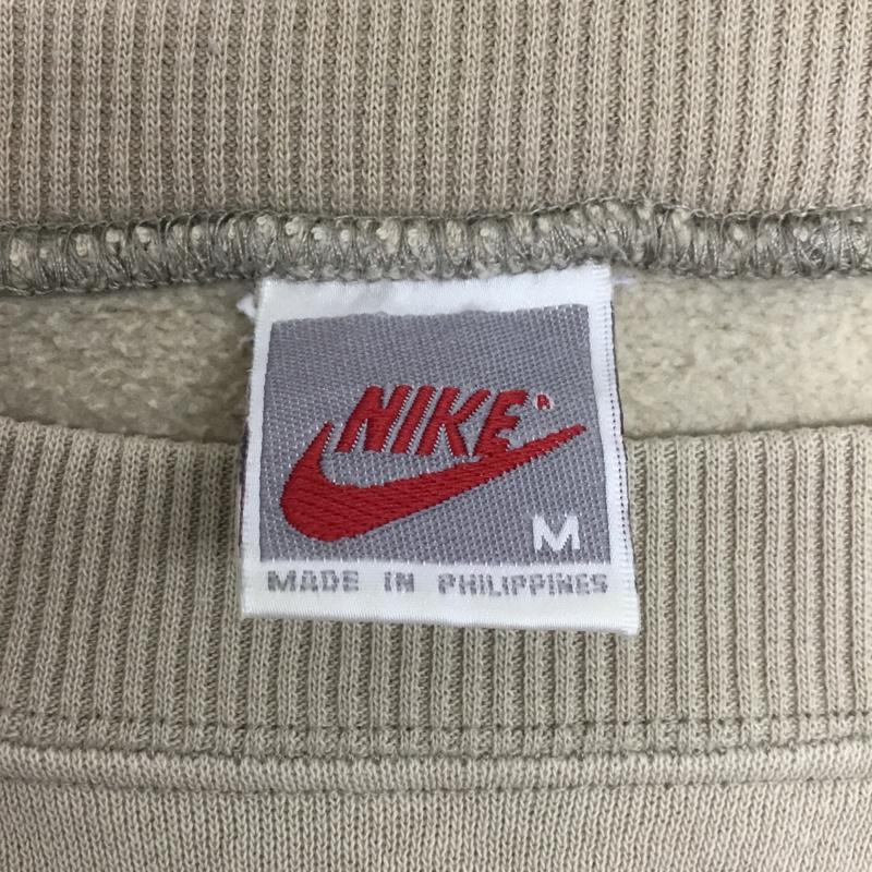 ナイキ NIKE トレーナー 長袖 スウェット 長袖カットソー スポーツウェア M ロゴ、文字 X プリント ベージュ / ベージュ / メンズ USED 古着 中古 10094041