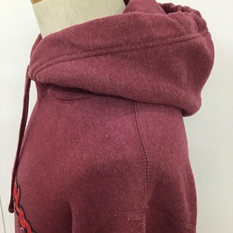 チャンピオン Champion パーカー 長袖 フード付きパーカー 長袖スウェット M ロゴ、文字 えんじ / ワインレッド / メンズ USED 古着 中古 10094044
