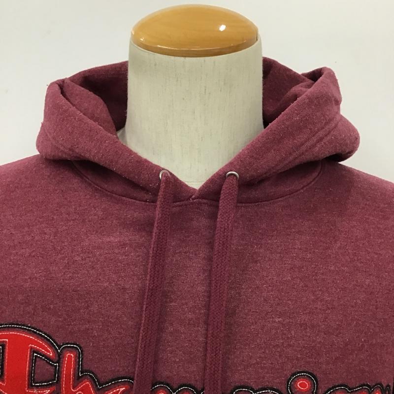 チャンピオン Champion パーカー 長袖 フード付きパーカー 長袖スウェット M ロゴ、文字 えんじ / ワインレッド / メンズ USED 古着 中古 10094044