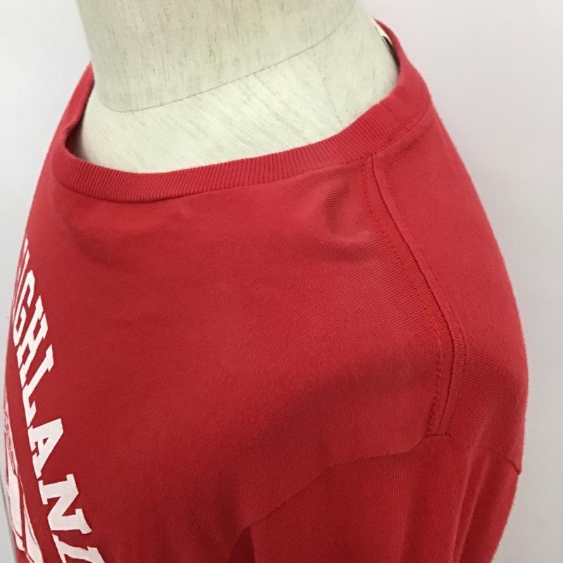 チャンピオン Champion カットソー 長袖 C8-W426R 長袖カットソー プリントTシャツ M ロゴ、文字 赤 / レッド / メンズ USED 古着 中古 10094046