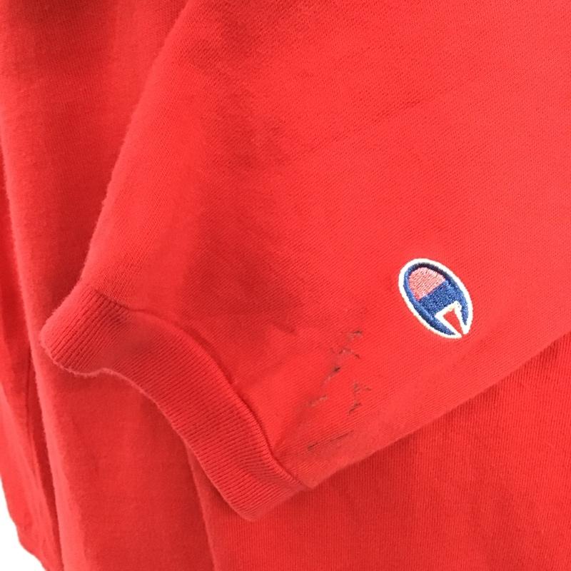 チャンピオン Champion カットソー 長袖 C8-W426R 長袖カットソー プリントTシャツ M ロゴ、文字 赤 / レッド / メンズ USED 古着 中古 10094046