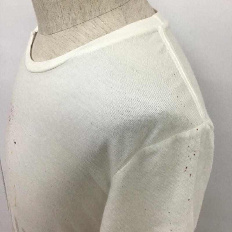古着 USED Tシャツ 半袖 プリントTシャツ 半袖カットソー ダメージ加工 1 プリント 白 / ホワイト / メンズ USED 古着 中古 10094050