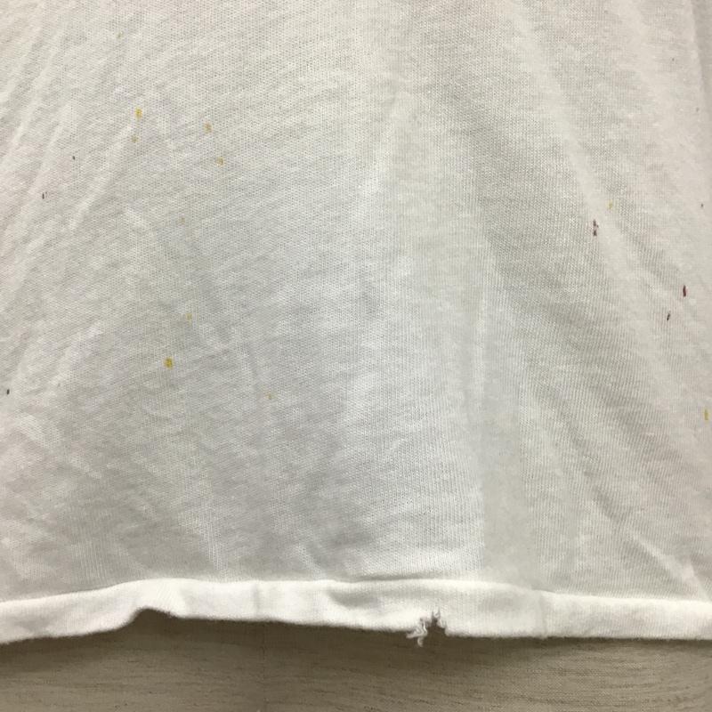 古着 USED Tシャツ 半袖 プリントTシャツ 半袖カットソー ダメージ加工 1 プリント 白 / ホワイト / メンズ USED 古着 中古 10094050