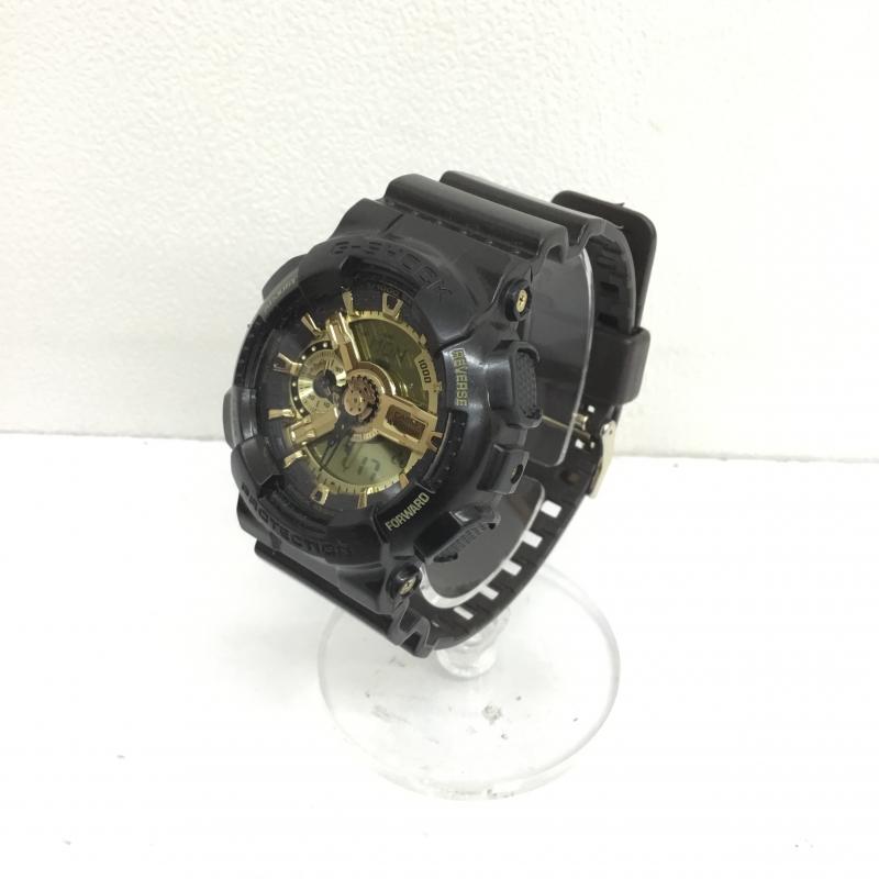 ジーショック G-SHOCK 腕時計 アナログ(クォーツ式) GA-110BR アナデジ 黒 / ブラック / X 金 / ゴールド / メンズ USED 古着 中古 10094057