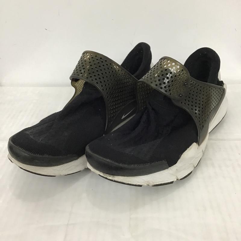ナイキ NIKE スニーカー スニーカー スリッポン 28cm 28.0cm ワンポイント 黒 / ブラック / X 白 / ホワイト / メンズ USED 古着 中古 10094079