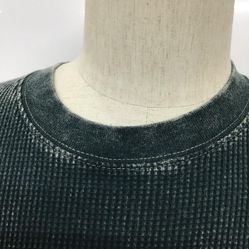テンダーロイン TENDERLOIN カットソー 長袖 サーマル ワッフル バックプリント L ロゴ、文字 緑 / グリーン / メンズ USED 古着 中古 10094118
